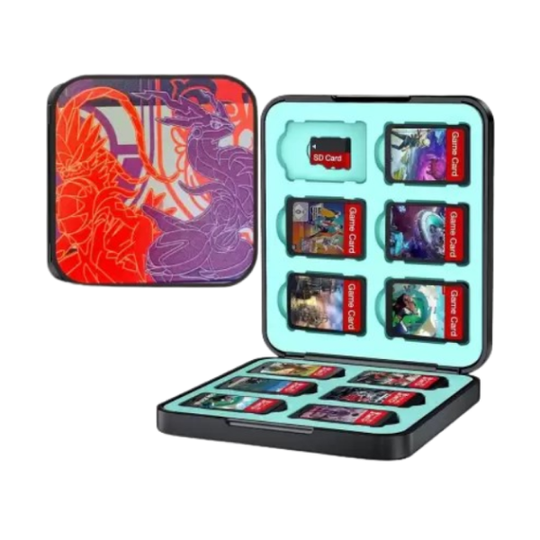 Nintendo Switch Premium Game Card Case - (Red & Purple, For Wii U)