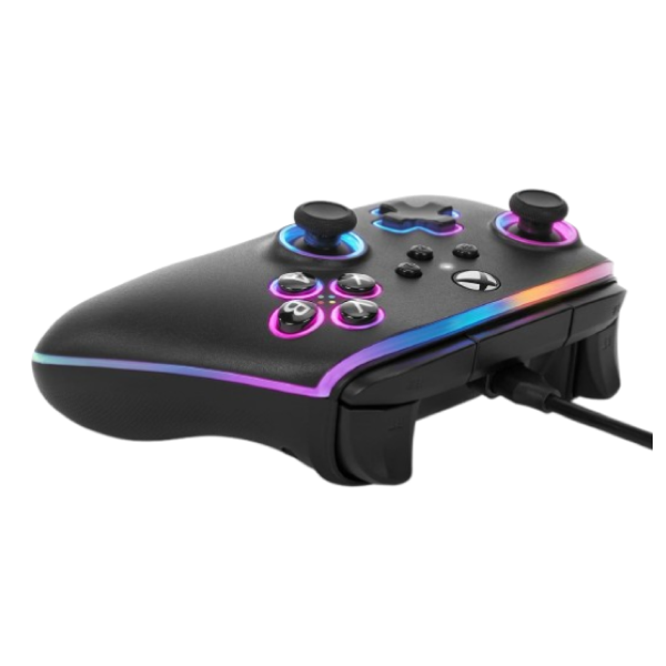 PowerA Advantage Wired Gaming Controller with Lumectra for Xbox Series X/S, Xbox One, PC, Windows 10/11, Vivid LED Lighting, Black (Officially Licensed)