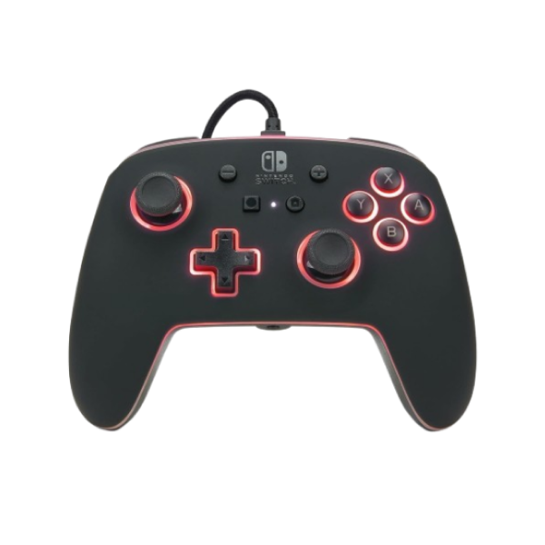 PowerA Spectra Enhanced Wired Gaming Controller for Nintendo Switch with Vivid LED Lighting, Black (Officially Licensed)