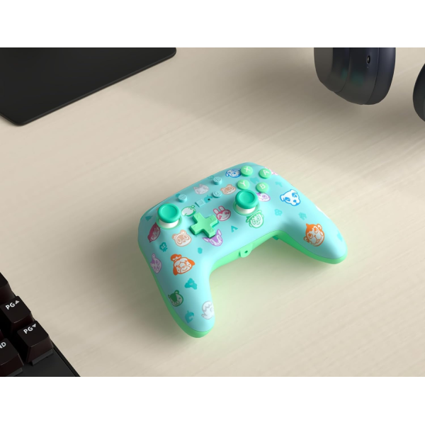 PowerA Enhanced Wired Gaming Controller for Nintendo Switch, Animal Crossing, Blue