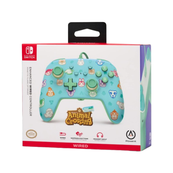 PowerA Enhanced Wired Gaming Controller for Nintendo Switch, Animal Crossing, Blue