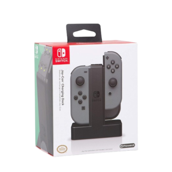 PowerA Joy-Con Charging Dock for Nintendo Switch, Black (Officially Licensed), USB