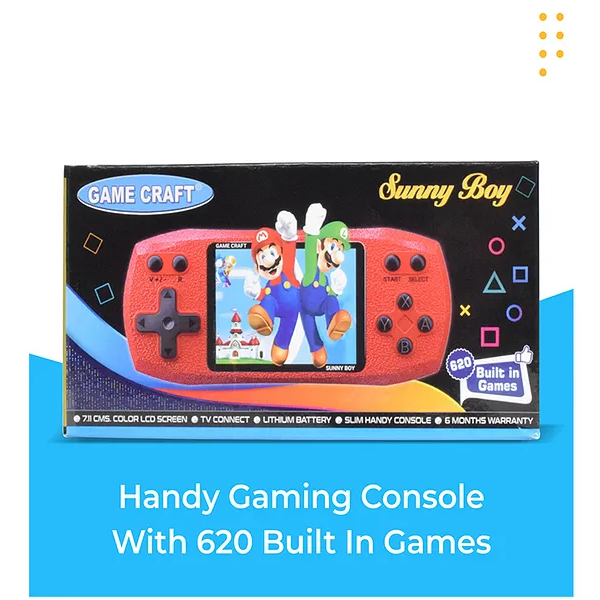 Game Craft Sunny Boy Hand Game Console - Red