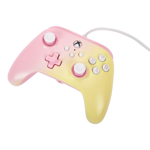 PowerA Advantage Wired Gaming Controller for Xbox Series X/S, Xbox One, PC, Windows 10/11, Pink Lemonade, Pink/Yellow (Officially Licensed)